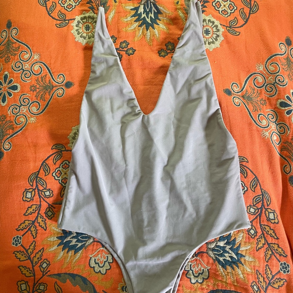Deep v neck sexy one piece swimsuit